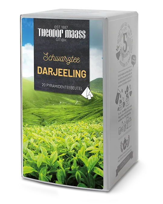 Darjeeling Schwarzertee Großpackung mit 20 Teebeuteln