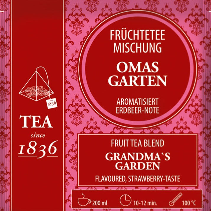 Fruechtetee Omas Garten im Teebeutel