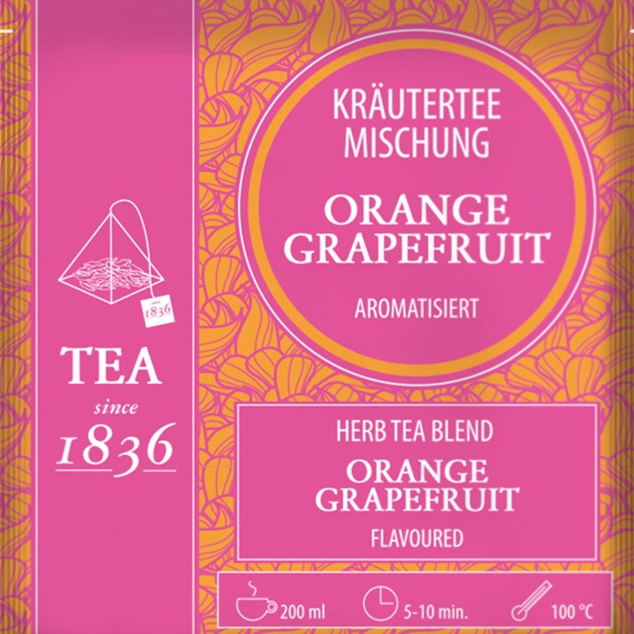 Kraeutertee Orange Grapefruit im Teebeutel
