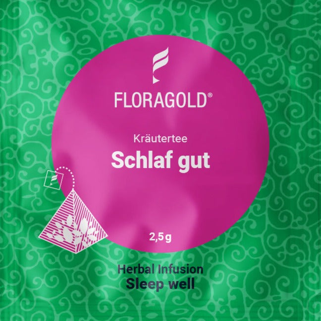 Kraeutertee Schlaf gut im Teebeutel