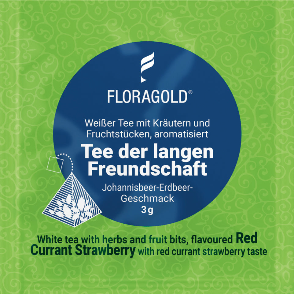 Gruentee Tee der langen Freundschaft im Teebeutel