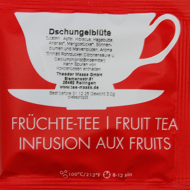 Dschungelblüte aromatisierter Früchtetee im Einzelbeutel