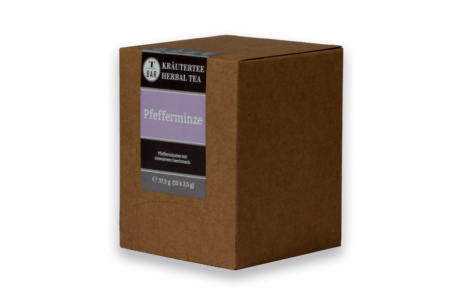 Pfefferminze geschnitten Kräutertee in einer 15 Box