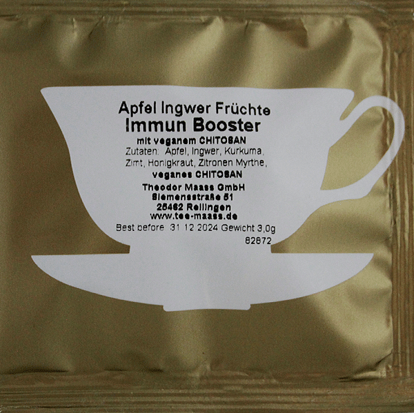 Fruechtetee Apfel-Ingwer-Booster im Teebeutel