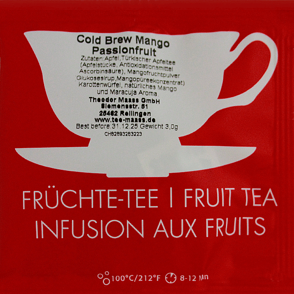 Fruechtetee Cold-Brew-Mango-Passionsfrucht im Teebeutel