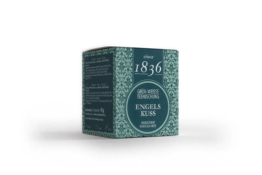 Engelskuss aromatisierter Grüentee mit Maracuja-Geschmack in einer 15 Box