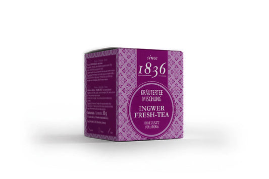 Ingwer-Fresh Tee Kräutermischung in einer 15 Box