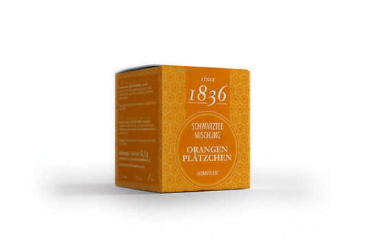 Orangenplätzchen aromatisierter Schwarztee in einer 15 Box