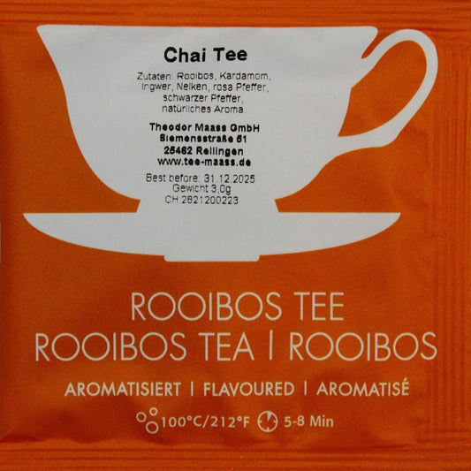 Chai Tee aromatisierter Rooibostee im Einzelbeutel