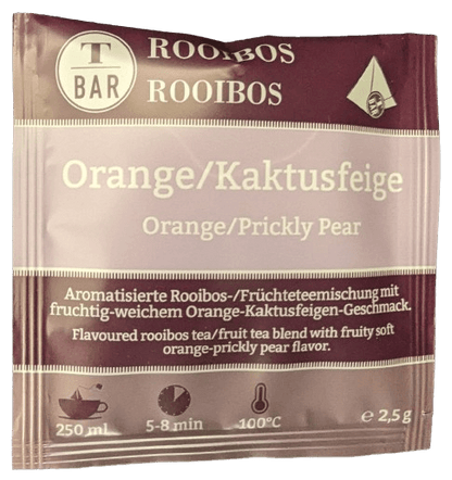 Orange Kaktusfeige Rooibosmischung Teebeutel