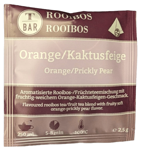 Orange Kaktusfeige Rooibosmischung Teebeutel